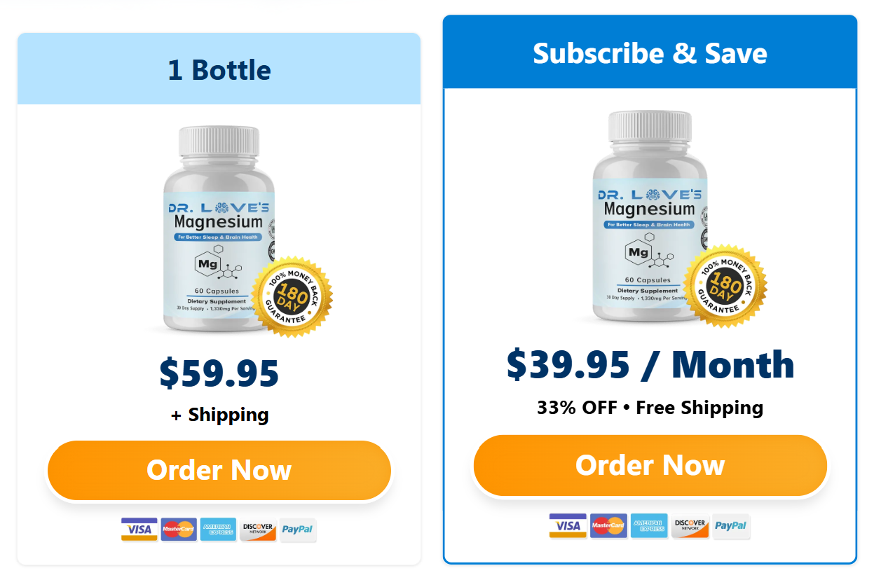 Dr Love Magnesium Pricing