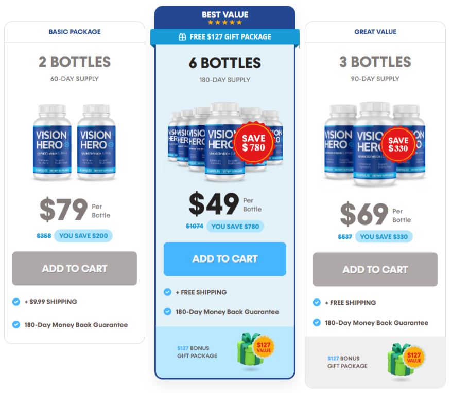 Vision Hero Pricing